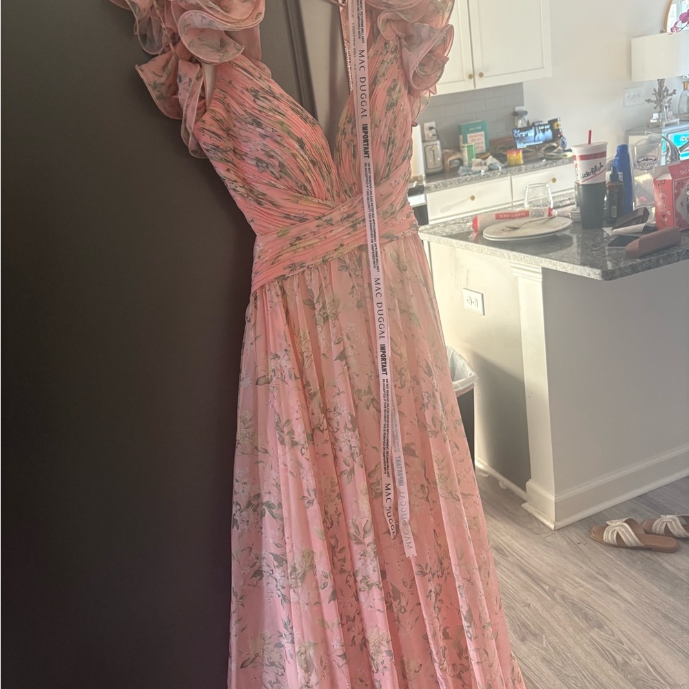 Floral Pink MacDuggal dress